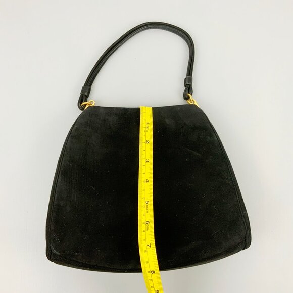 Vintage Coblentz Original Black Perma Suede Evening Bag Purse - Picture 15 of 16